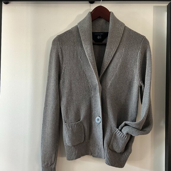 Tommy Hilfiger Gray Textured Knit Cardigan - Size S / M - Very good condition - Picture 1 of 4
